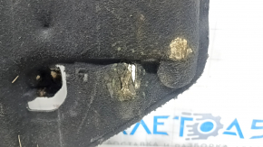 Ford C-max MK2 13-18 engine guard is torn, oiled, dented, and worn.