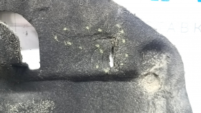 Ford C-max MK2 13-18 engine guard is torn, oiled, dented, and worn.