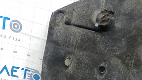 Ford C-max MK2 13-18 engine guard is torn, oiled, dented, and worn.