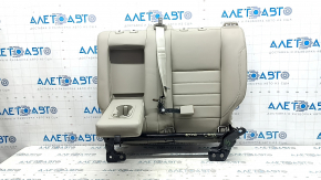 Rear seat backrest, 2nd row, left, Ford C-max MK2 13-18, beige leather, with seat belt, scratches on plastic, needs cleaning