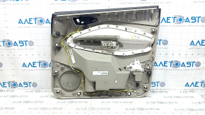 Beige door panel, front left, Ford C-max MK2 2013-2018, with beige plastic insert, beige leather armrest, with handle, with window lifter control trim, scratches
