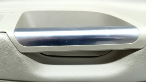 Beige door panel, front right, Ford C-max MK2 2013-2018, with beige plastic insert, beige leather armrest, with handle, with window lifter control trim, scratches, scuffs