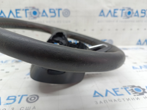 Ford Ecosport 18-20 black leather steering wheel, no buttons, scratches, needs cleaning, swollen lining