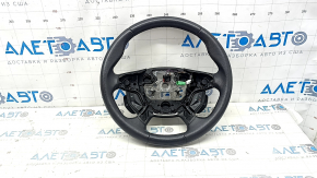 Naked steering wheel Ford C-max MK2 13-18 black leather, with control buttons, scratches, worn