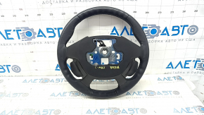 Naked steering wheel Ford C-max MK2 13-18 black leather, with control buttons, scratches, worn
