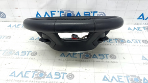 Naked steering wheel Ford C-max MK2 13-18 black leather, with control buttons, scratches, worn