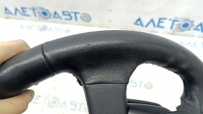 Naked steering wheel Ford C-max MK2 13-18 black leather, with control buttons, scratches, worn