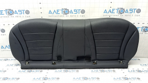 Rear seat cushion, 2nd row, Mercedes GLC 16-22, black leather, gray stitching, perforation