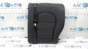 Backrest of the rear row of seats, 2nd row, left, Mercedes GLC 16-22, black leather, gray stitching, perforation, with a seat belt, dented