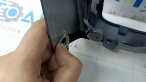 Ford C-max MK2 13-17 lower center dashboard trim, gray, gloss black, 2 parts, broken fasteners, butt, needs cleaning