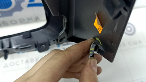 Ford C-max MK2 13-17 lower center dashboard trim, gray, gloss black, 2 parts, broken fasteners, butt, needs cleaning