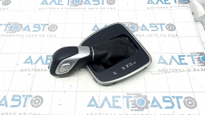 Gear knob with shifter cover for Ford C-max MK2 13-14, black leather, scratches