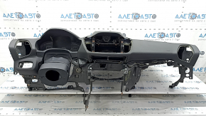 Front dashboard with Airbag for Ford C-max MK2 13-18 for a large monitor, black, with trims, cracks in the trim fasteners