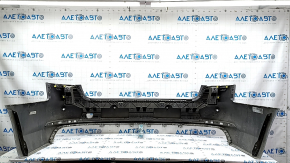 Bare rear bumper for Audi A4 B9 18-19 S-Line with 4 parking sensors, silver, without plug, crack in mount
