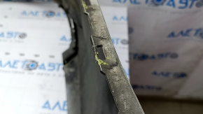 Bare rear bumper for Audi A4 B9 18-19 S-Line with 4 parking sensors, silver, without plug, crack in mount
