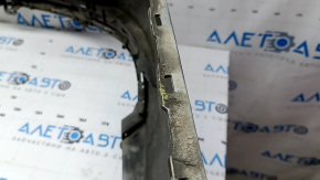 Bare rear bumper for Audi A4 B9 18-19 S-Line with 4 parking sensors, silver, without plug, crack in mount