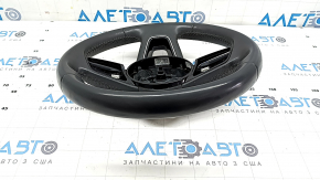 Audi A4 B9 17-19 leather steering wheel, gray, with overlay, without buttons and paddles, scratches