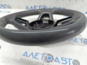 Audi A4 B9 17-19 leather steering wheel, gray, with overlay, without buttons and paddles, scratches