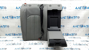 Right rear seat backrest for Audi A4 B9 17-19, gray leather with perforation and seat belt