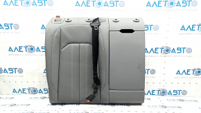 Right rear seat backrest for Audi A4 B9 17-19, gray leather with perforation and seat belt
