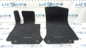 Set of black floor mats for the Mercedes GLC 16-22