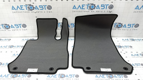 Set of black floor mats for the Mercedes GLC 16-22