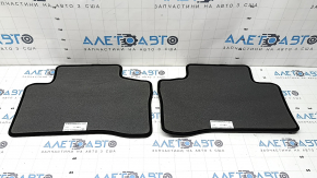 Set of black floor mats for the Mercedes GLC 16-22