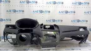 Front dashboard without Airbag Lincoln MKC 15-19 black THX, broken glove compartment mount, bumper, no deflector