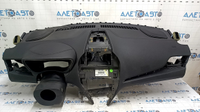 Torpedo front panel without AIRBAG Lincoln MKC 15-19 black THX, broken glove compartment mount, butt