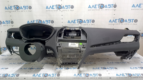 Torpedo front panel without AIRBAG Lincoln MKC 15-19 black THX, broken glove compartment mount, butt