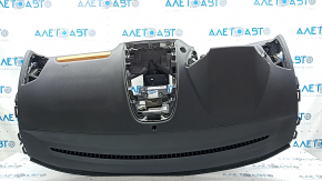 Front dashboard with Airbag for Ford Ecosport 18-22 with Start-Stop, black, matte orange molding