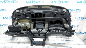 Front dashboard with Airbag for Ford Ecosport 18-22 with Start-Stop, black, matte orange molding