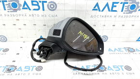 Right side mirror assembly for Audi A4 B9 17-19, 15 pins, silver, turn signal, auto-dimming, memory, BSM, peeling paint
