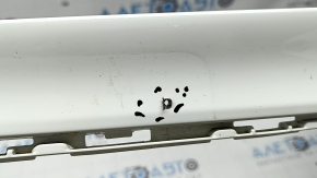 Front bumper, bare, Mercedes GLC 300 20-22, with parking sensors and Park Assist, white, dents, non-factory holes