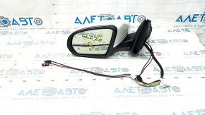 Left side mirror assembly for Mercedes GLC 16-22 10+8+2+2, turn signal, auto-dimming, heated, backlight, BSM, white, scratches