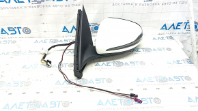 Left side mirror assembly for Mercedes GLC 16-22 10+8+2+2, turn signal, auto-dimming, heated, backlight, BSM, white, scratches