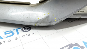 Bare front bumper for Audi A4 B9 17-19 S-Line without washers, for 4 parking sensors, without towing hook plug, silver, dented, mother-in-law in mount, scratches