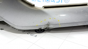 Bare front bumper for Audi A4 B9 17-19 S-Line without washers, for 4 parking sensors, without towing hook plug, silver, dented, mother-in-law in mount, scratches