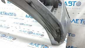 Bare front bumper for Audi A4 B9 17-19 S-Line without washers, for 4 parking sensors, without towing hook plug, silver, dented, mother-in-law in mount, scratches