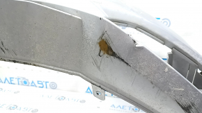 Bare front bumper for Audi A4 B9 17-19 S-Line without washers, for 4 parking sensors, without towing hook plug, silver, dented, mother-in-law in mount, scratches