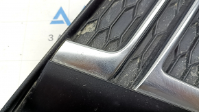 Front bumper grille left Audi A4 B9 17-18 s-line, without radar, dark chrome, sand
