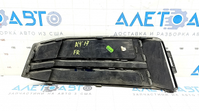 Right front bumper grille for Audi A4 B9 17-18 s-line, without radar, dark chrome, sand
