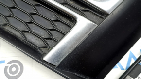 Right front bumper grille for Audi A4 B9 17-18 s-line, without radar, dark chrome, sand