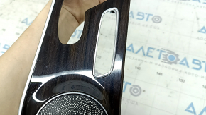 Door trim panel (card) for the front left Mercedes GLC 16-22, linden wood, with backlight, with speaker grille, scratches