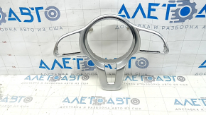 Mercedes GLC 20-22 steering wheel trim, gray with chrome, scratches