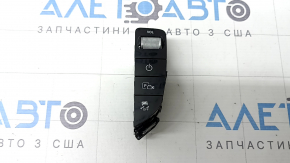 Control buttons on the center console on the right of the Mercedes GLC 20-22, glossy black, scratches