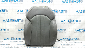 Driver's seat upper trim Audi A4 B9 17-19, gray leather with perforation, scratched