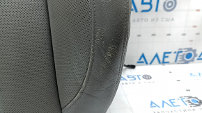Driver's seat upper trim Audi A4 B9 17-19, gray leather with perforation, scratched