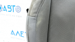Driver's seat lower trim for Audi A4 B9 17-19, gray leather with perforation, with knee support, scratches