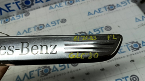 Mercedes GLC 20-22 front left outer door sill trim, chrome with backlight, scratches, dents